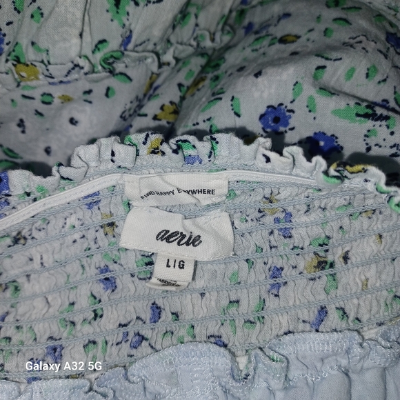 Aerie Women Dress Size L Blue Sequin Tiered Halter Dress - Picture 2 of 16